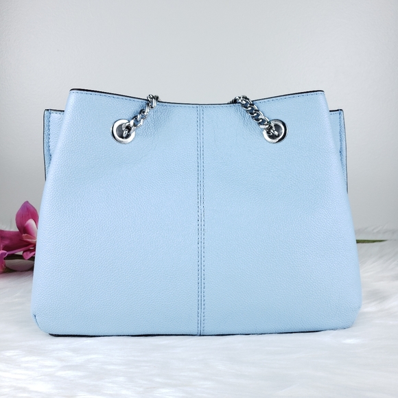 NWT Michael Kors LG Teagen satchel light sky blue - Picture 6 of 10